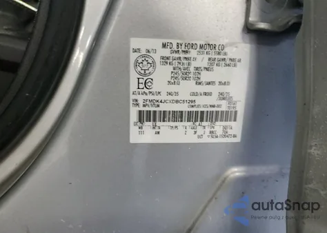 2013 Ford Edge Sel z USA, uszkodzony, nr VIN 2FMDK4JCXDBC51295